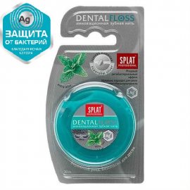 Зубная нить SPLAT Professional 30м Мятная с волокн.серебра Dentalfloss
