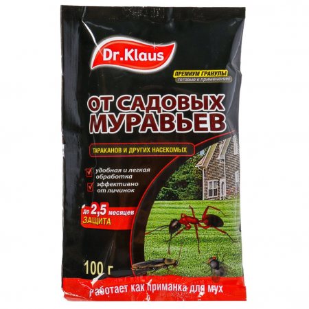 Инсектицид DR.KLAUS Гранулы от муравьев, тараканов и др.насек. 100г