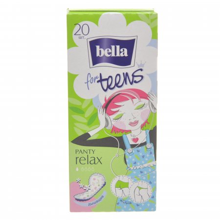 Прокладки BELLA For Teens ежедневные 20шт PANTI Relax экстратонкие c ар зелёного чая