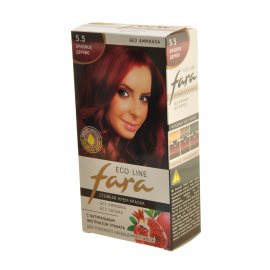 Крем-краска для волос FARA Eco Line стойкая без аммиака 5.5 Красное дерево с натур.экстрактом граната