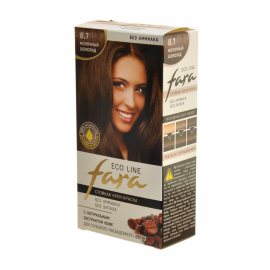 Крем-краска для волос FARA Eco Line стойкая без аммиака 8.7 Молочный шоколад
