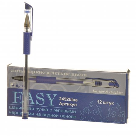 Ручка EASY Гелевая Синяя Everyday 0.7мм рез.грипп.