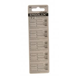 Батарейка ERGOLUX Литиевые CR2032 3V, таблет. 5шт