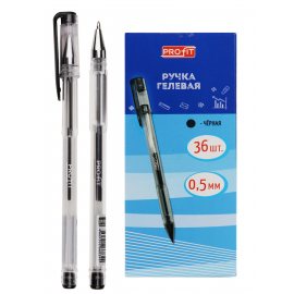Ручка PROFIT Гелевая Черная 0.5мм, проз.корпус