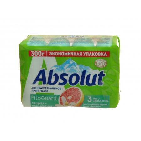 Мыло туалетное ABSOLUT Fito Guard Антибактериальное Грейпфрут и бергамот (4х75г) 300г