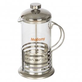 Чайник заварочный MALLONY 0.6л стекло PRIMO Кофе-пресс