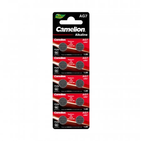 Батарейка CAMELION для часов AG7-BP10 395A/LR926/195 Mercury Free 0%Hg 10шт