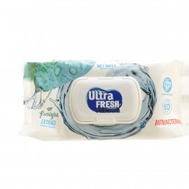 Салфетки влажные Ultra Fresh Premium 60шт Антибактериальные экстракт Эвкалипта Antibacterial с клапаном