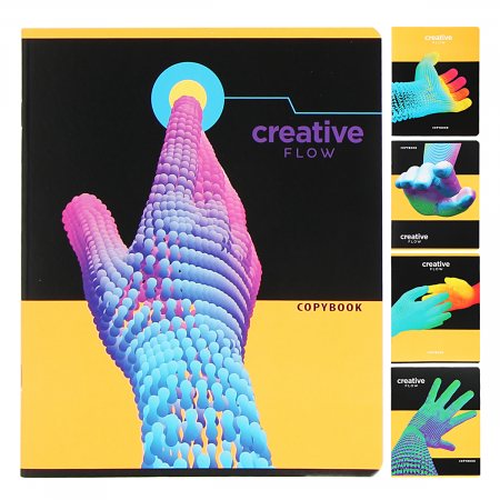 Тетрадь Collezione 48л клетка Разноцветные руки Creative Flow