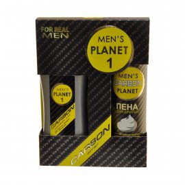 Подарочный набор MEN'S PLANET Carbon1 (Гель д/душа 250+Пена д/бр 200)
