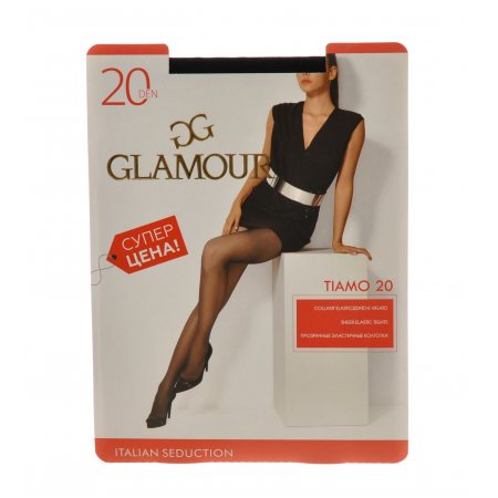 Колготки GLAMOUR Tiamo 20 р.2 Nero/Черный