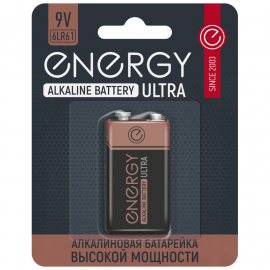 Батарейка ENERGY Алкалиновая 6LR61 Ultra 1шт
