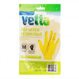 Перчатки VETTA резиновые р.M желтые