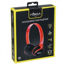 Наушники FORZA PLUS проводные наклад.,повор,кабель 120см разноц.пласт.