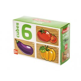 Кубики Десятое королевство 6шт Овощи без обклейки,пластик,