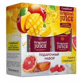 Подарочный набор COMPLIMENT Original JUICE Манго-Грейпфрут (Мыло жид.д/рук 320+Бальз.д/рук 100) №1491 жен