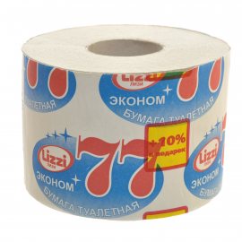 Бумага туалетная LIZZI 1 рулон Эконом 77м +подарок 10%
