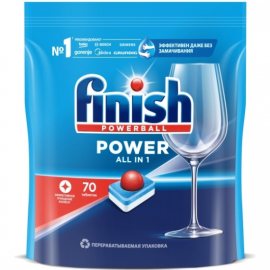 Таблетки для посудомоечных машин FINISH 70шт Power All in 1 1120г