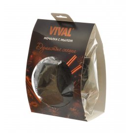 Мочалка для тела VIVAL Сетка-шар Душистые специи,с мылом с ароматом Специй