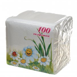 Салфетки бумажные LIZZI 100шт Белые