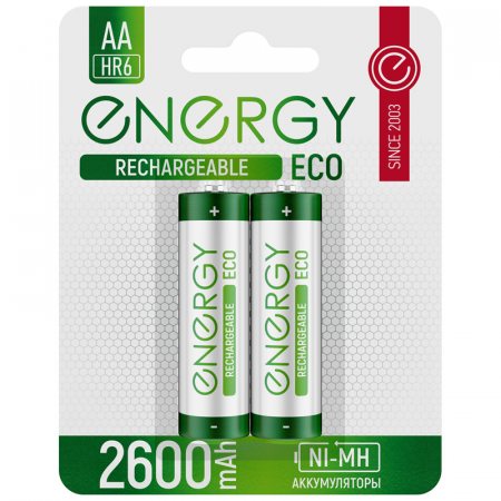Аккумулятор ENERGY Eco NIMH-2600-HR6/2В, АА
