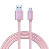 Кабель для зарядки телефонов FORZA PLUS Флоренция micro USB, 1.5м,1.5А, ткан.опл,3цв