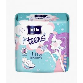 Прокладки BELLA For Teens дышащие с крылышками 10шт Ultra Sensetive супертонкие жен.Extra Soft