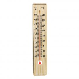 Термометр BABA-YAGA оконный деревянный Классик малый 20х4см