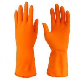Перчатки VETTA резиновые повышенной прочности р.L спец.д/уборки Оранж.