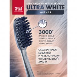 Зубная щетка SPLAT Professional ULTRA WHITE Soft Antibacterial щетина с серебром