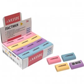 Ластик deVENTE 1шт Pastel, прямоуг, асс ,37х24х11мм