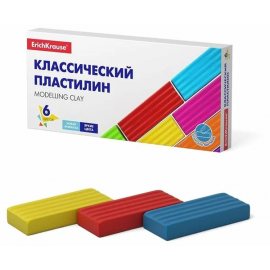 Пластилин ER.KRAUSE 6цв Basic Классический 96г