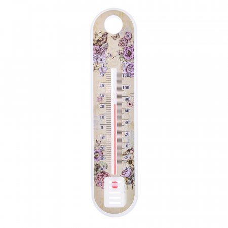 Термометр INBLOOM комнатный пластик, 19х4см, Цветы