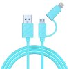 Кабель для зарядки телефонов FORZA PLUS 2в1,Micro USB. IP