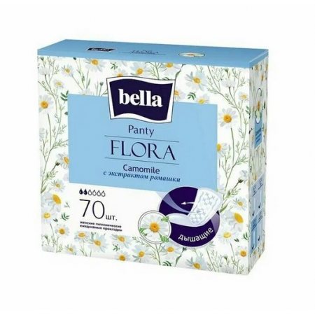 Прокладки BELLA FLORA PANTY ежедневные 70шт Camomile