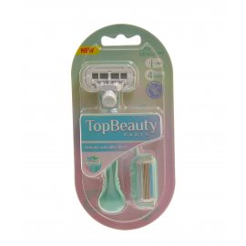 Станок бритвенный TopBeauty Paris 1шт 2кас с увлажняющей полоской женский,ТВ-4002