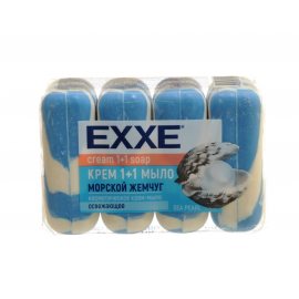 Крем-мыло туалетное EXXE Косметическое Освеюжающее 1+1 Морской жемчуг 4х90г