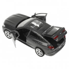 Машина Технопарк инерц.метал 12см BMW X6 двери,багаж,темно серый
