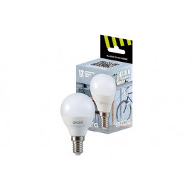Лампа электрическая ФАZА Е14 12W FLL-G45 5000K, холодный белый свет