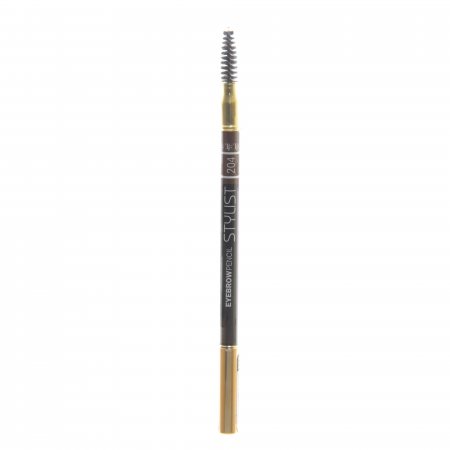 Карандаш для бровей TRIUMPF Eyebrow Pencil Stylist с щеточкой №204 Серо-коричневый 1.50г