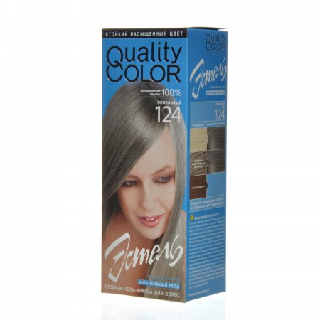Гель-краска для волос ESTEL QUALITY Color стойкая 124 Пепельный