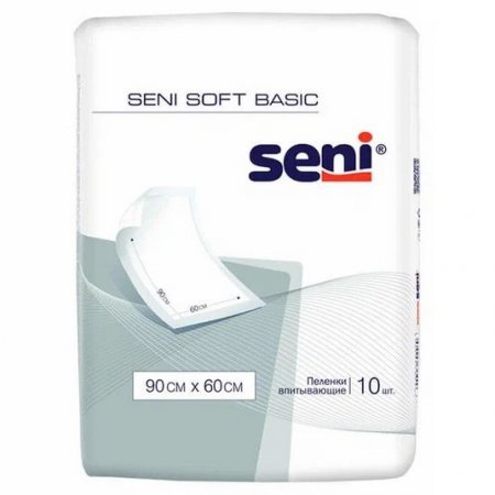 Пеленки SENI SOFT BASIC гигиенические 90х60 10шт д/взр