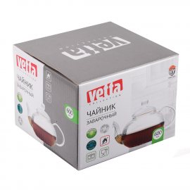 Чайник заварочный VETTA 0.6л с металл.фильтром,стекло