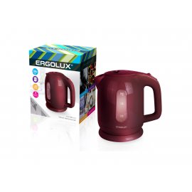 Чайник ERGOLUX 1.7л электр. ELX KP04-C10 1500-2300Вт Темно коричневый, пластик.