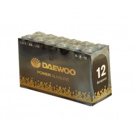 Батарейка DAEWOO Алкалиновая LR6 AA Power 12шт