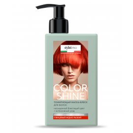 Маска для волос STYLIST COLOR PRO Тонирующая Глянцевый медно-рыжий Блеск 200мл