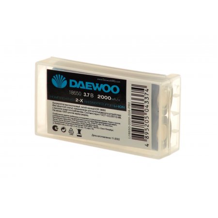 Аккумулятор DAEWOO 2000мAч Li-lon,18650,20А,3.7В,2шт
