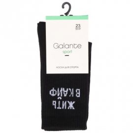 Носки Galante с надписями,р.23-25,27-29, 80%хл,17% полиам,3%элас