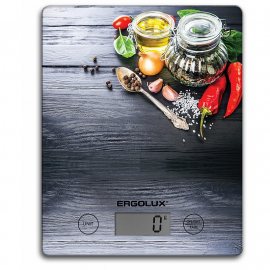 Весы ERGOLUX кухонные электронные макс.нагрузка 5кг черные, ELX-SK02-C02, "Специи"