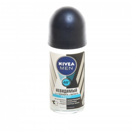 Антиперспирант NIVEA Men мужской ролик Невидимый для черного и белого Fresh 50мл